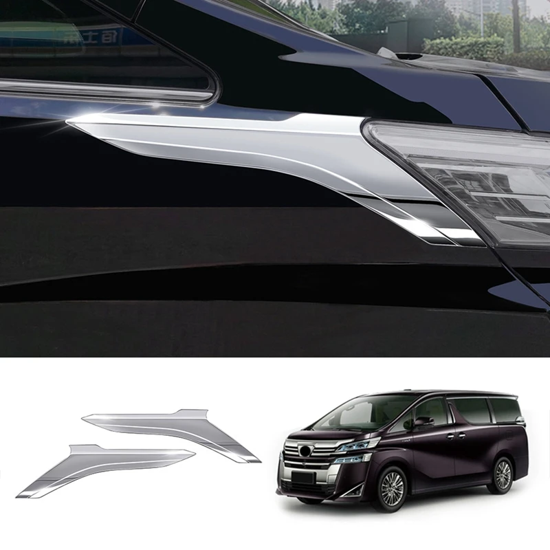 

Car Front Headlight Lamp Eyebrow Cover Strip Cover Trim for Toyota Vellfire 30