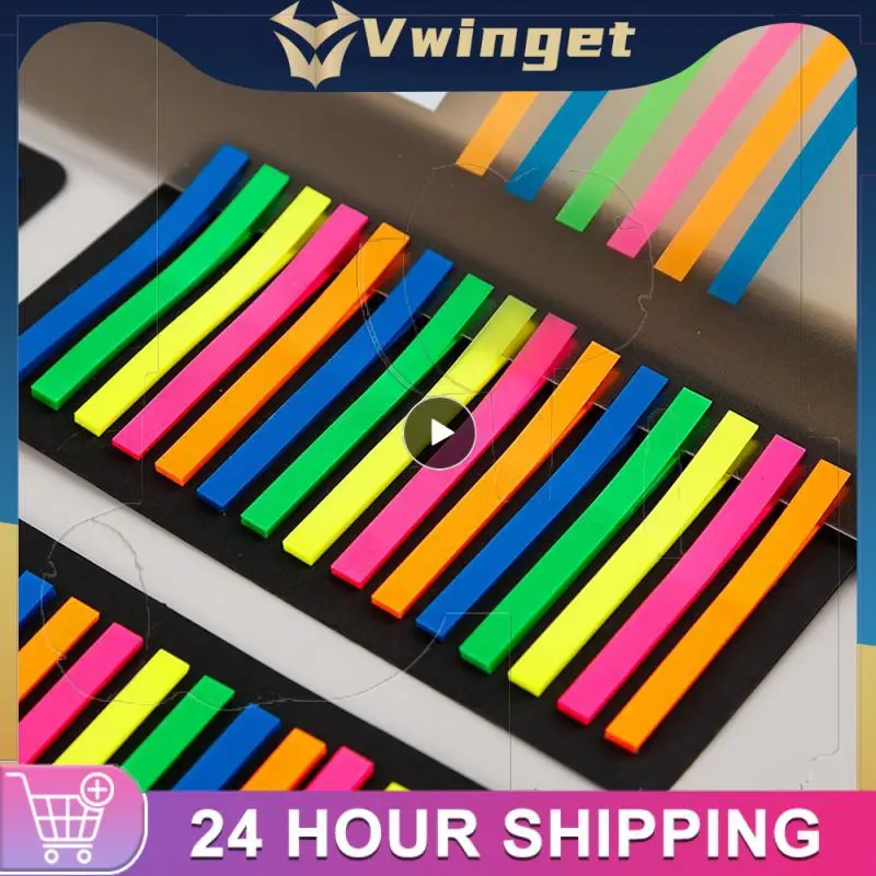 

Index Tabs Colorful 300 Sheets Bookmark Fluorescent Translucent Memo Pad Thin Strips Office Stationery Supplies Memo Sticker
