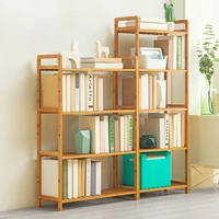 childrens book shelf bamboo multi layer shelves furniture thickened storage shelves floor height adjustment bedroom shelves