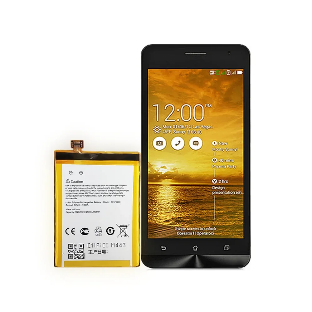 100% оригинальный высококачественный сменный аккумулятор для ASUS C11P1410 Zenfone 5 Lite A502CG