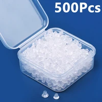 500pcsbox soft silicone rubber earring back stoppers for stud earrings diy jewelry making earring findings accessories