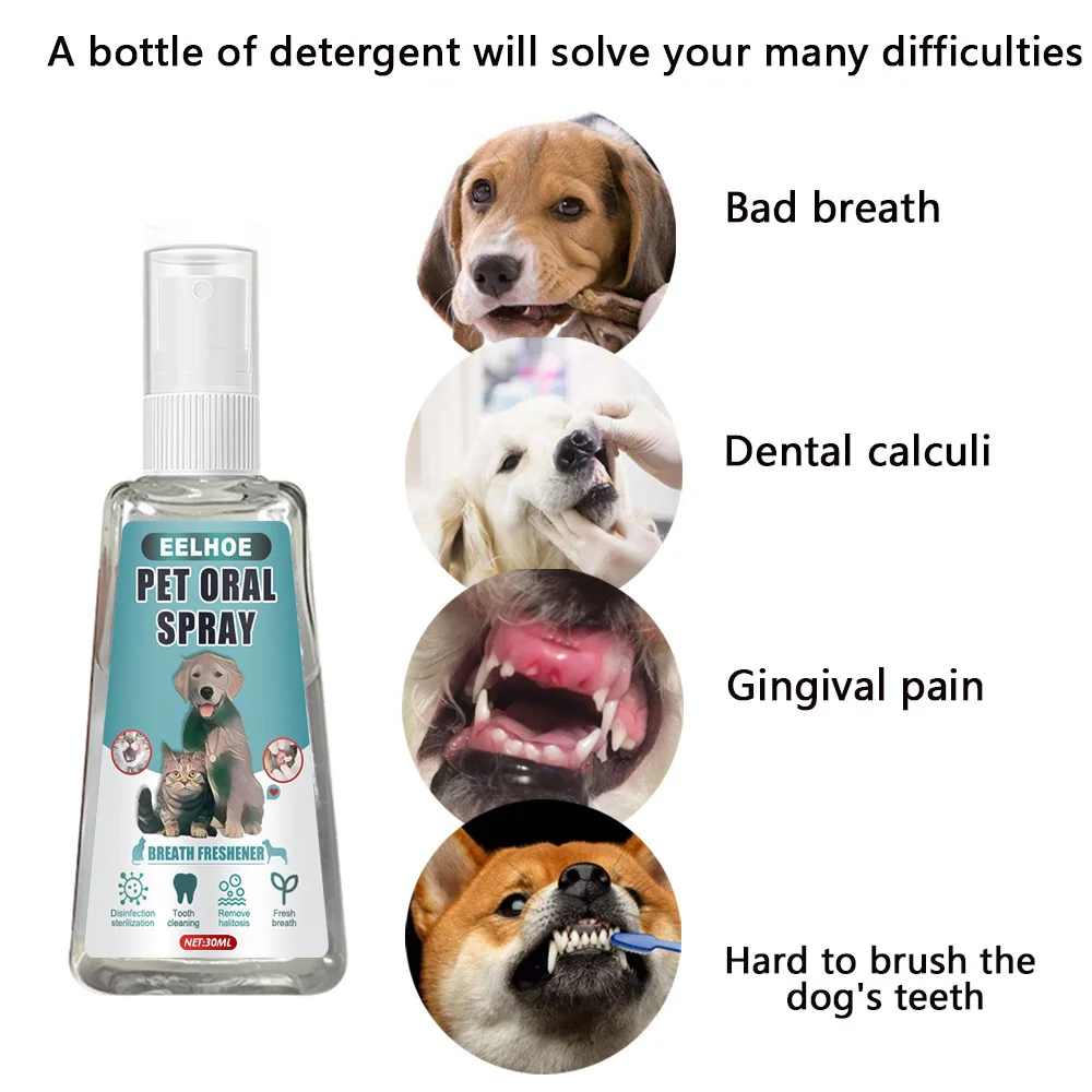 

Pets Fresh Breath Spray Provides Control Oral Care Spray Without Brushing Pet Health Supplies Cat Dental Care Dog Dental Care GQ