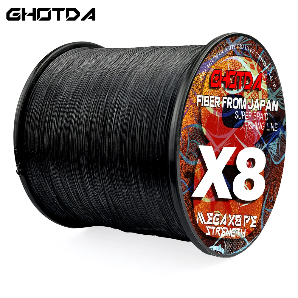 

8-жильная плетеная рыболовная леска Ghotda, суперпрочная леска 18-78lb 100% PE Line300m/500m для ловли карпа