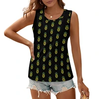 pineapple tank top fruit fitted exclusive street style camisole spring printed sleeveless