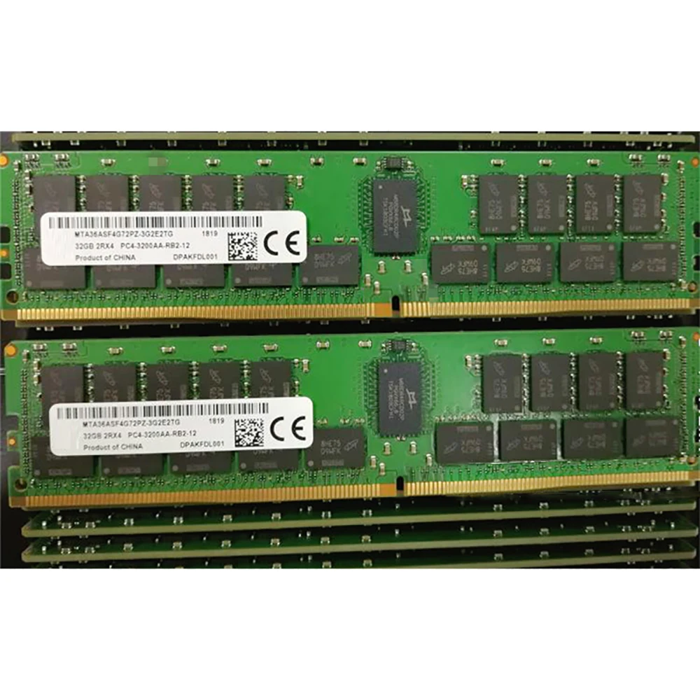 Серверная память для MT RAM 32 ГБ 2RX4 DDR4 3200AA REG RDIMM MTA36ASF4G72PZ-3G2E2TG/VG 1 шт.