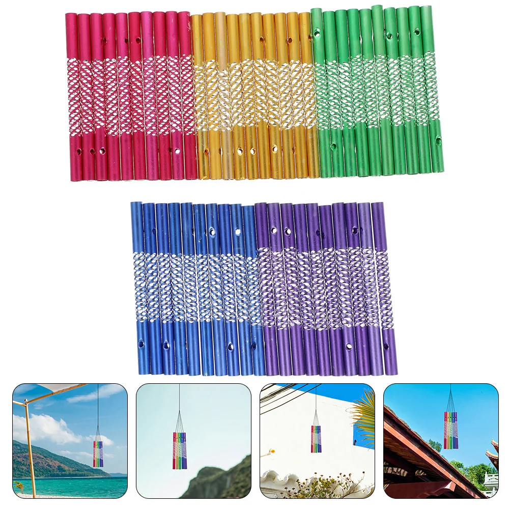 

100 Pcs Air Traffic Control Wind Chime Tubes Tools Kids Pipe DIY Metal Plaything Outdoor Chimes Hanging Pendant Large