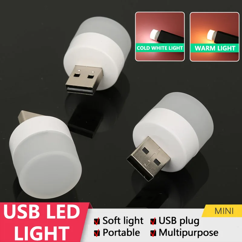 

Mini USB LED Book Light Auto Interior Atmosphere Light LED Eye Protection Read Lamp Emergency Lighting PC Auto Colorful Light