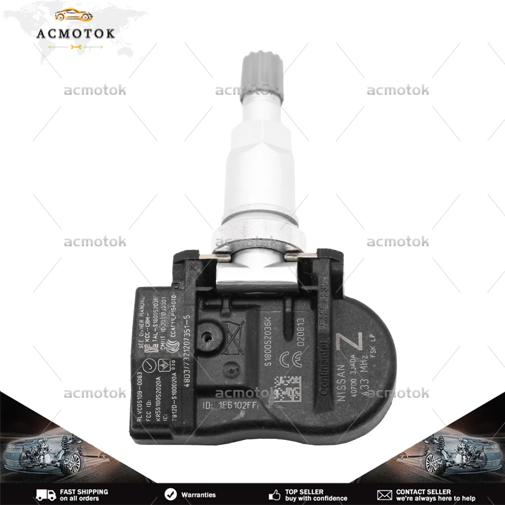 

Система контроля давления в шинах 4X 433 МГц TPMS для Infiniti JX35 Q50 Q60 QX60 Nissan седан Altima Murano Pathfinder 40700-3JA0B