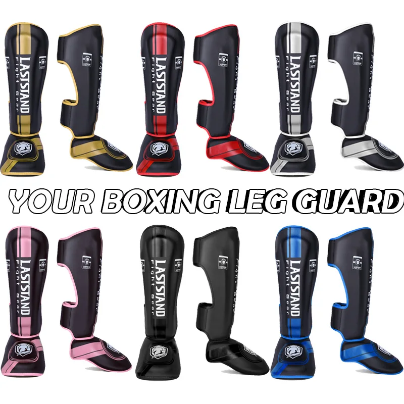 

1 Pair MMA Boxing Shin Guards Ankle Support Adult Men Women Kickboxing Equipment Karate Protectors Sanda Muay Thai Legging