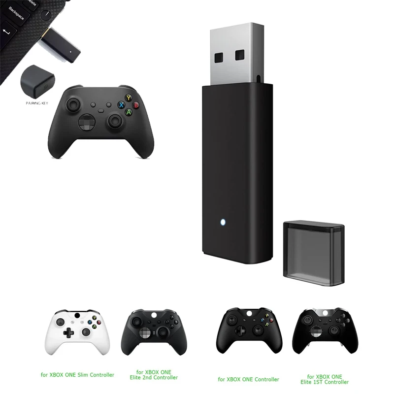 Фото Беспроводной USB-адаптер-приемник для Xbox One, ПК с Windows 10, ноутбуков, USB-приемник 2-го поколения для Xbox One 2-го поколения №1