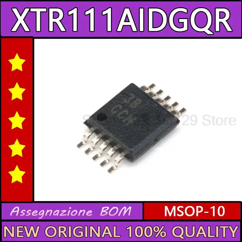 

5pcs / lot original genuine xtr111aidgqr msop-10 precision voltage to current converter / transmitter