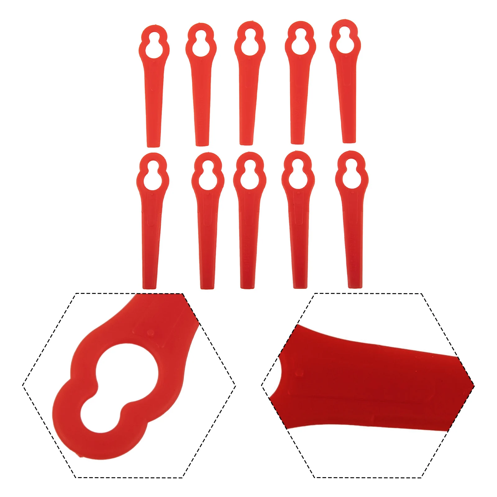 10 шт. пластиковые лезвия триммера для травы замена Einhell GC-CT 18/24 Li беспроводного