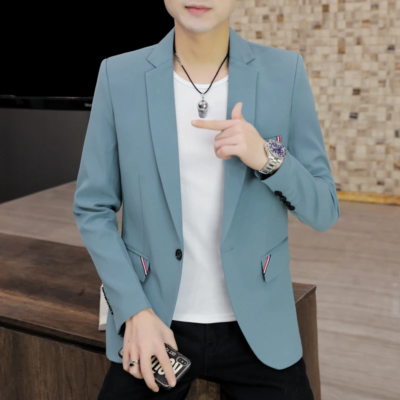 

4XL Men's Suit New Casual Suit Men's Coat Young Korean Slim Trend Men's Single Small Suit XF718