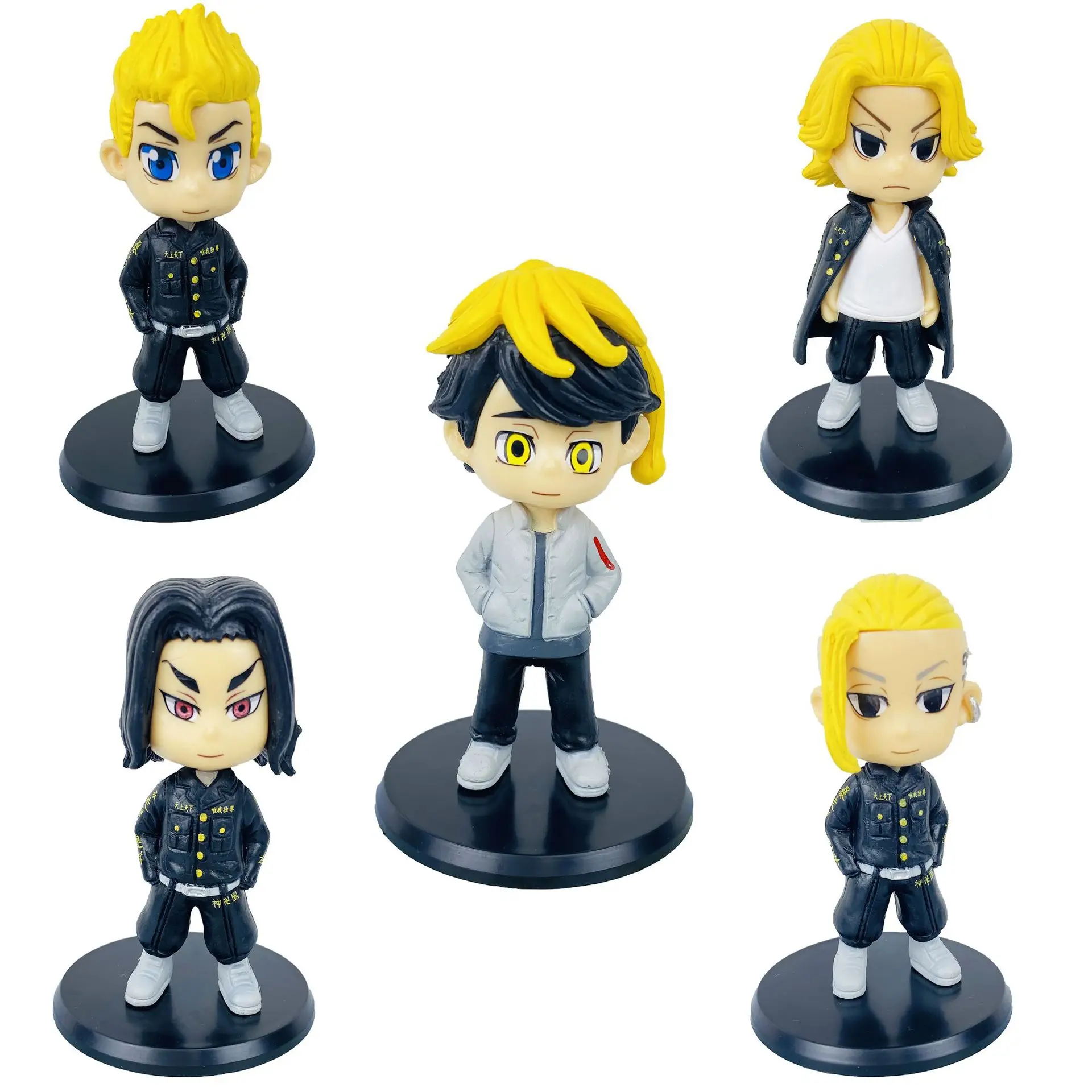 

5Pcs/Set Tokyo Revengers Figures Hanagaki Takemichi Ryuguji Ken Baji Keisuke Matsuno Chifuyu Anime Action Figure Collectile Toys