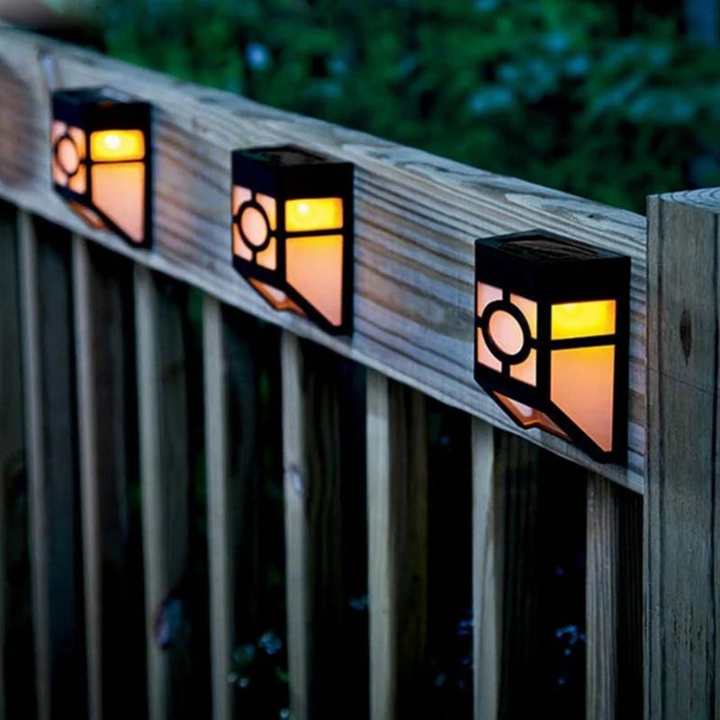

4 Pcs LED Garden Wall Mount Light Solar Lights Outdoor Waterproof Wall Light For Home Front Door Outdoor Patio Fence