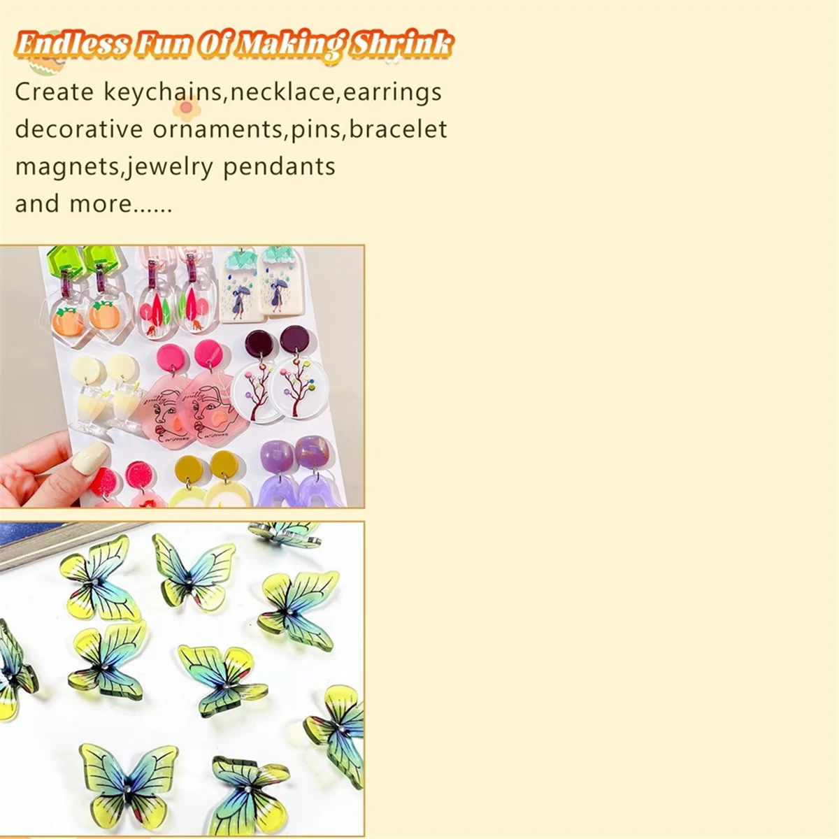 36 шт. термоусадочные пластиковые листы термоусадочная бумага пустые пленки для