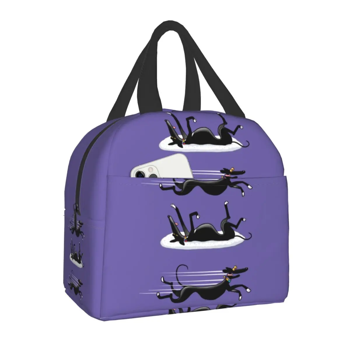 

Greyhound Insulated Lunch Bags for School Office Whippet Sighthound Cartoon Leakproof Cooler Thermal Lunch Box Women Kids