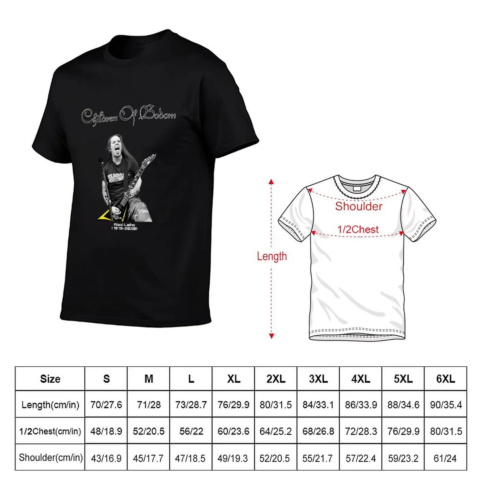Футболка RIP Alexi Laiho Children Of Bodom, однотонная футболка стандартного кроя (art.: 3920dbec603bb) - 3920dbec603bb