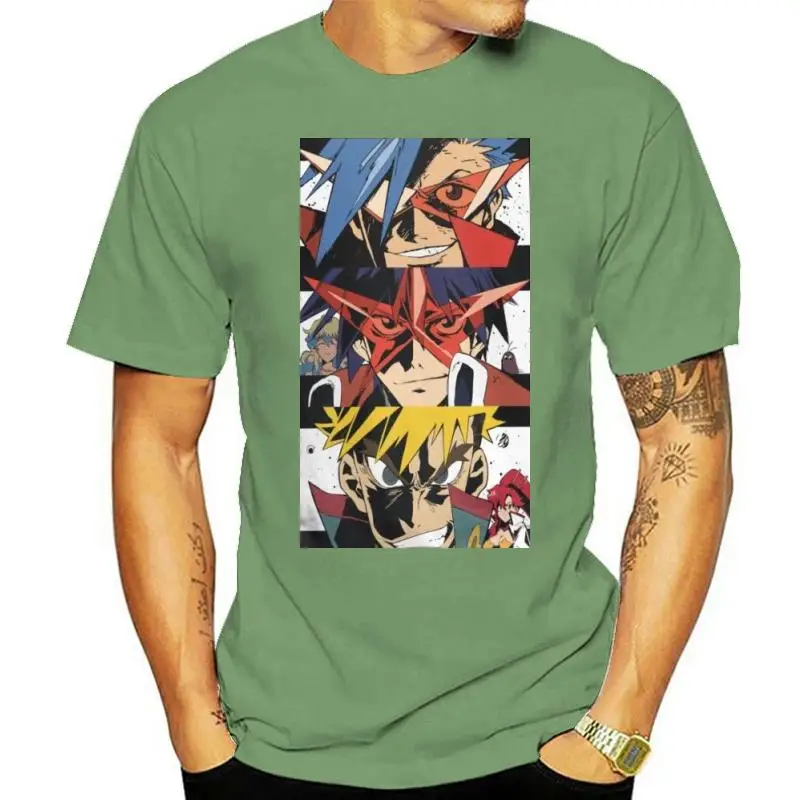 

Высококачественная футболка с аниме Tengen Toppa Gurren Lagann Kamina Simon, Мужская хипстерская футболка, футболки в стиле хип-хоп, топы в стиле Харадзюку