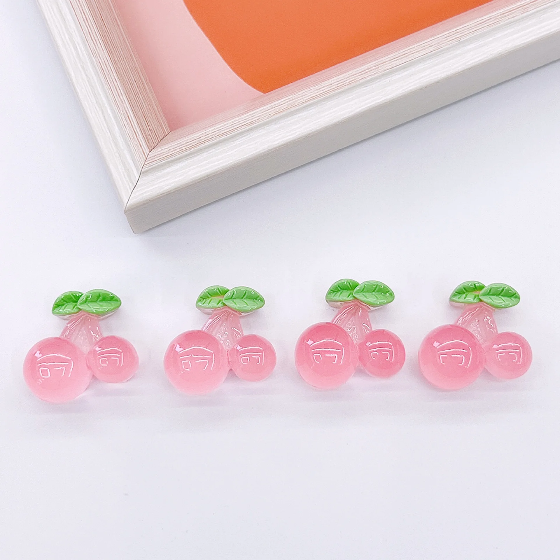 

20mm OverState Esthetics: Jelly Cherry Summer Nail Embellishments Large Kawaii Girl Cherry Resin Trinket Nail Gel Tips Accessory