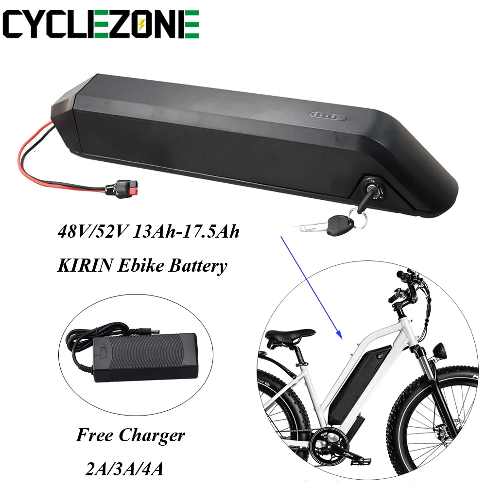 

Removable Ebike 48V 17.5Ah 750W Lithium Battery Markhor Ninja 48V 13Ah 500W iGo Vtuvia Electric Bike Li-ion Battery 52V