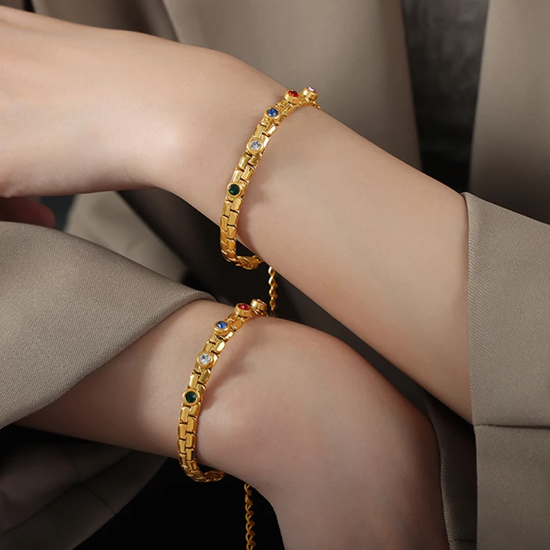 Винтажный геометрический браслет Ziron браслет-цепочка из нержавеющей стали для