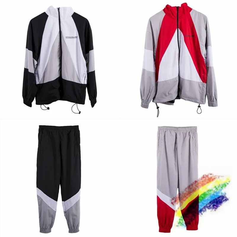 

Patchwork Vetements Pants Men Women 1:1 Best Quality Mesh Nylon Vetements Sweatpants Track Trousers