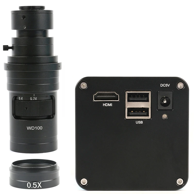

Autofocus 1080p 60FPS SONY Sensor HDMI U Disk Video Industry Measuring Microscope Camera + 200X C Mount Lens + 144 LED Light