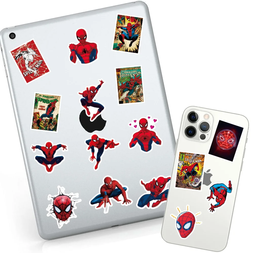 10/30/50 шт. Дисней Марвел Человек-паук наклейки аниме Мстители DIY скейтборд ноутбук