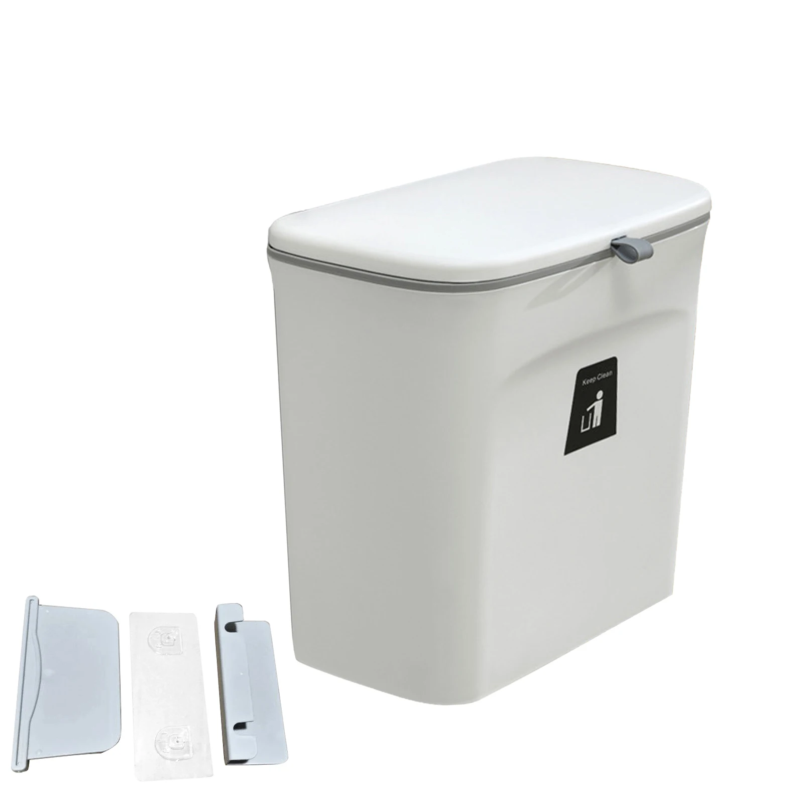 

Modern Kitchen Storage Home Practical PP Hanging Trash Can Wall Mounted Cabinet Door Large Capacity Save Space With Lid Durable