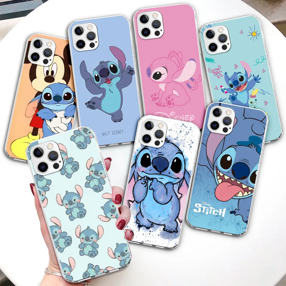 Милый силиконовый чехол с рисунком Лило Стича для Apple iPhone 11 13 14 Pro Max 12 Mini XR X XS 7 8 SE 2020 6s Plus
