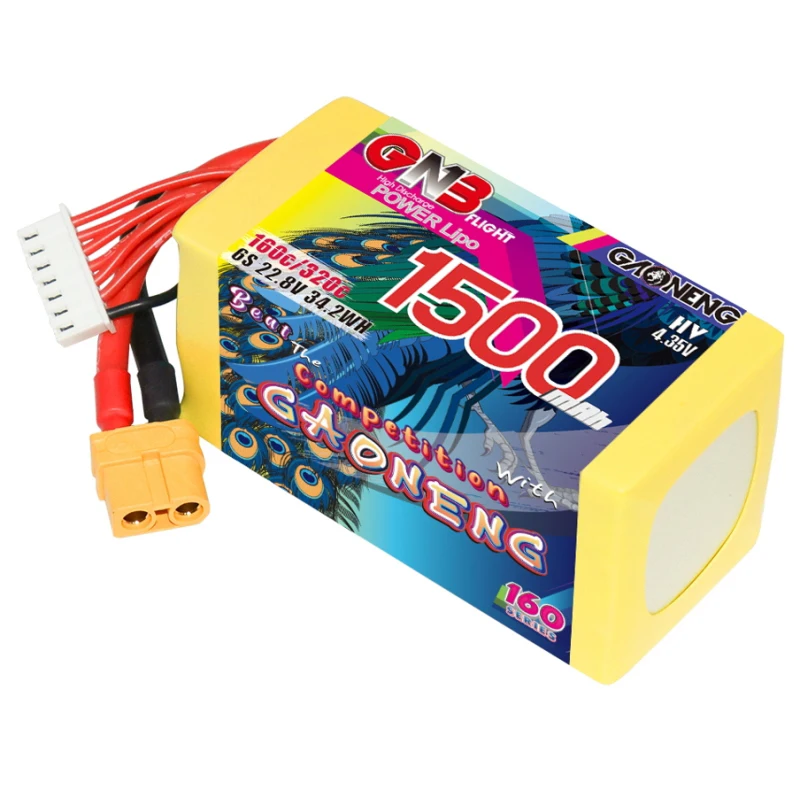 1/2 шт. GNB Lipo аккумулятор HV 6S 22 8 В 1500 мАч 160C/320C для FPV самолета вертолета дрона