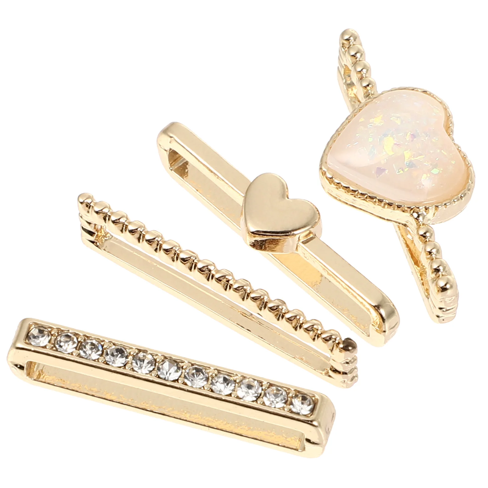 

4 Pcs Watch Strap Decoration Band Rhinestone Bracelet Women Ornaments Charm Bracelets Smartwatch Bands Ring Decorative