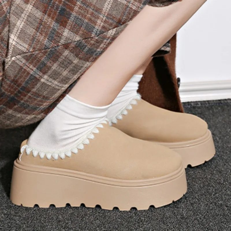 Зимние сапоги для женщин новинка 2024 зимние кашемировые теплые туфли на толстой