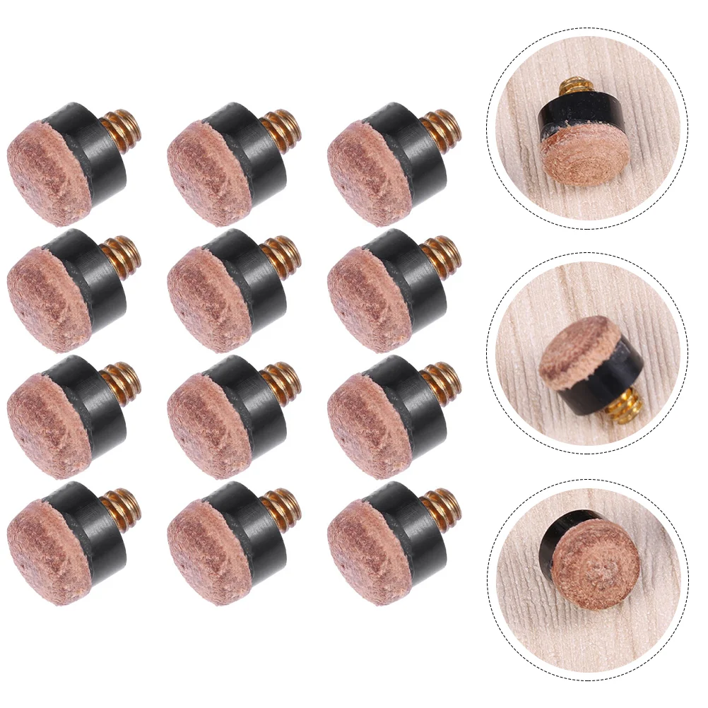 

30 Pcs Billiards Accessories Cue Accessory Set Snooker Tips Cues Screw-on Replacement Pool Head