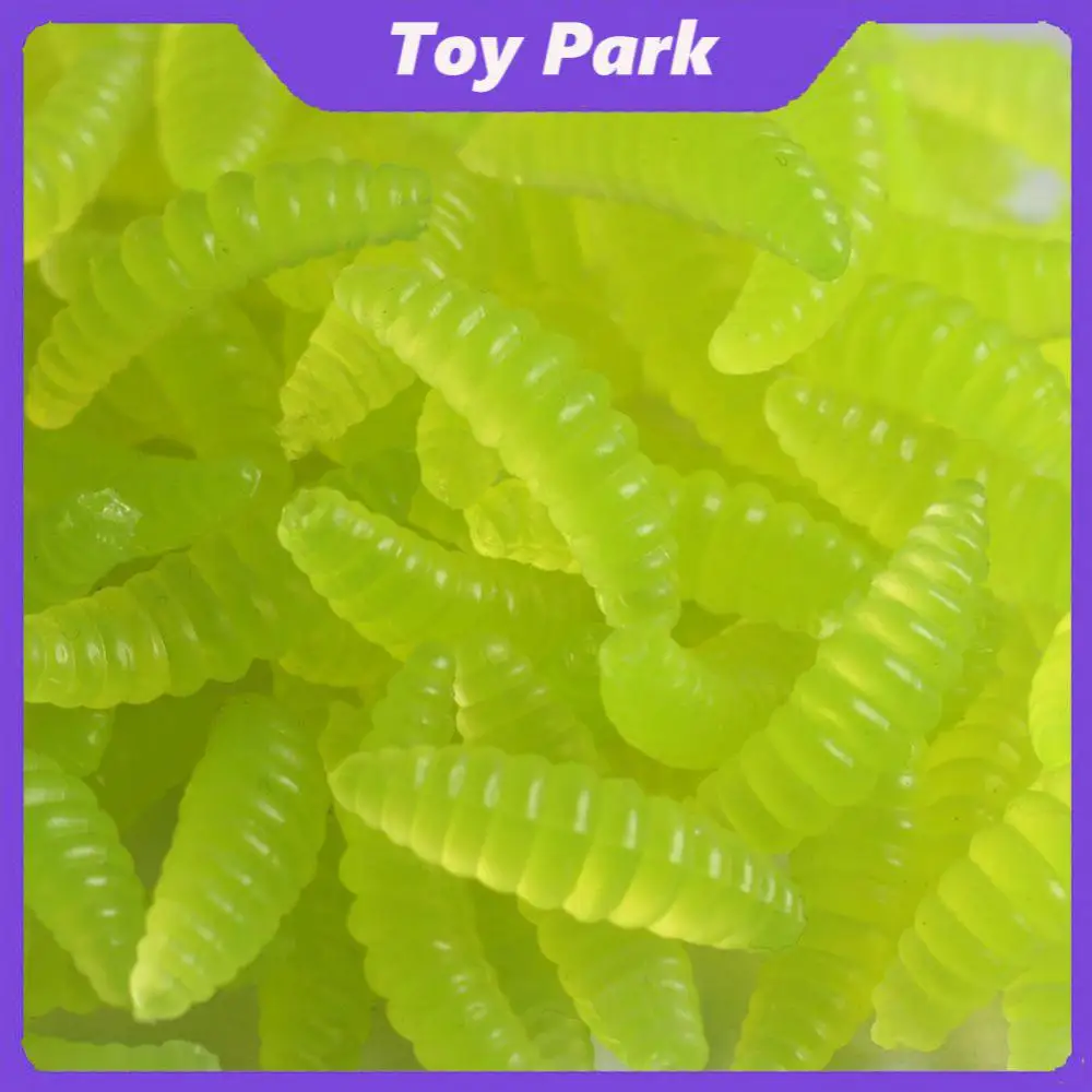 

Bread Bug Fishing Lures Noctilucent Soft Lure Bionic Soft Bait 50pcs Fishing Tackle Soft Baits Earthworm Bread Worm Lifelike