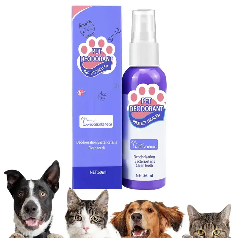 

60 мл оральный очищающий спрей для домашних животных, растительный экстракт, чистый дезодорант для собак, кошек и зубов, предотвращает вылет котят, плохой запах, товары для домашних животных