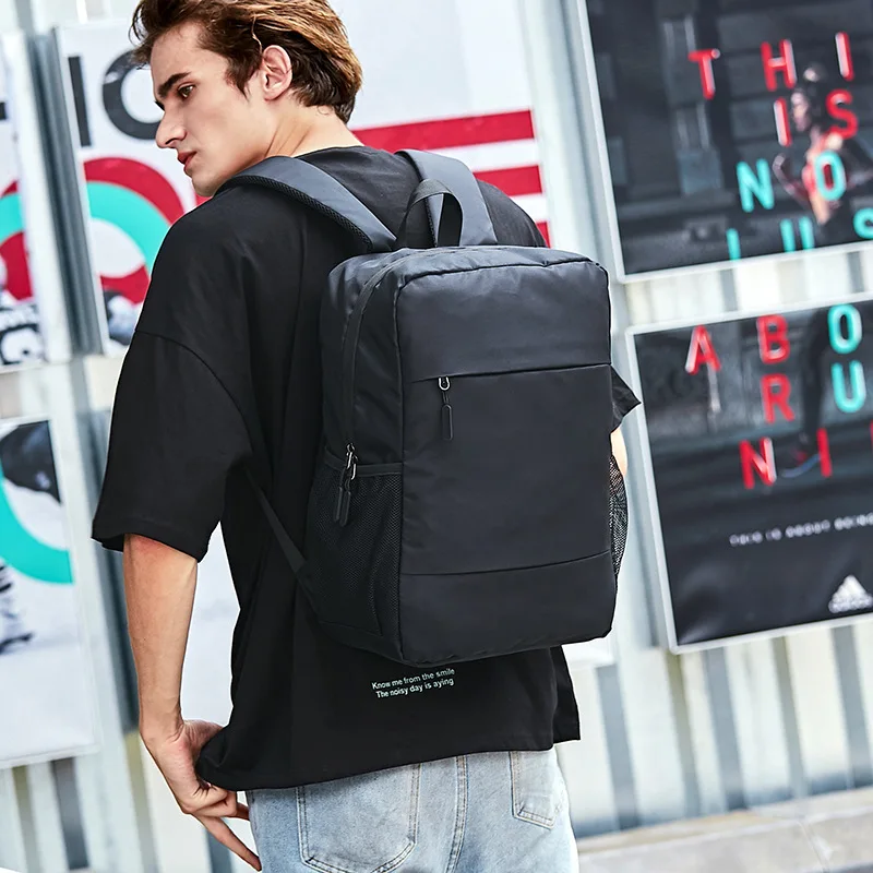New Korean Style Casual Solid Color Men's Backpack, Fashionable And Durable Business Laptop Bag For Men