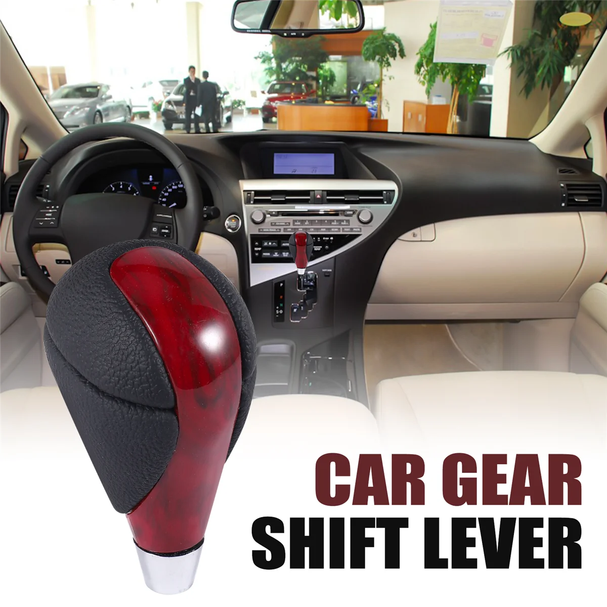Красная кожаная автоматическая ручка переключения передач для Lexus ES IS RX GS