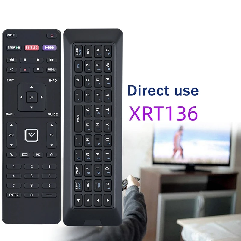 

Пульт дистанционного управления XRT136 с двусторонней кнопкой, подходит для пульта дистанционного управления VIZIO TV XRT136, сменный пульт дистанц...