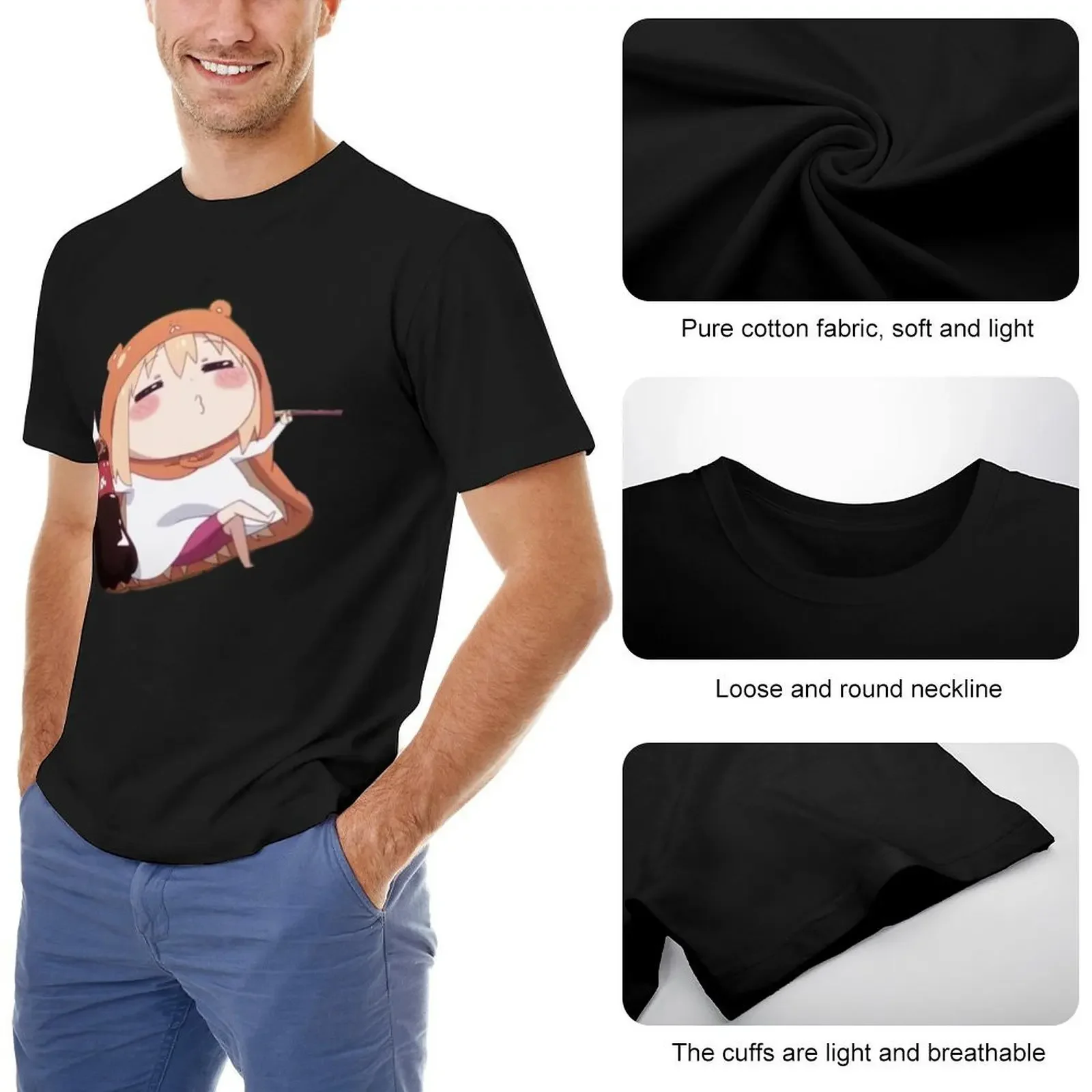 Футболка Umaru Cola Himouto Umaru-chan хлопковые футболки с рисунком возвышенные для мужчин