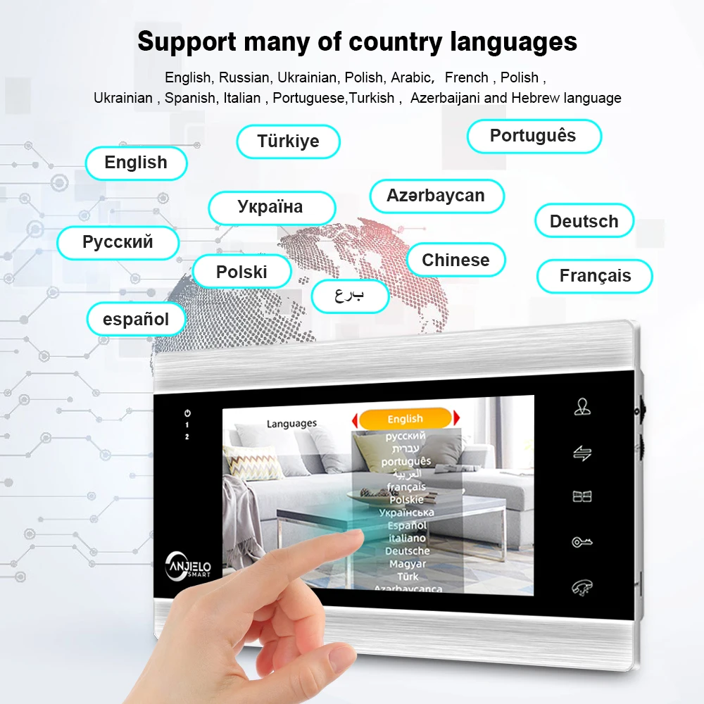 Цена Ip-видеодомофон Tuya для дома, проводной дверной звонок с Wi-Fi камерой, 7-дюймовым экраном, цифровой глазок для входной двери, настенный монтаж