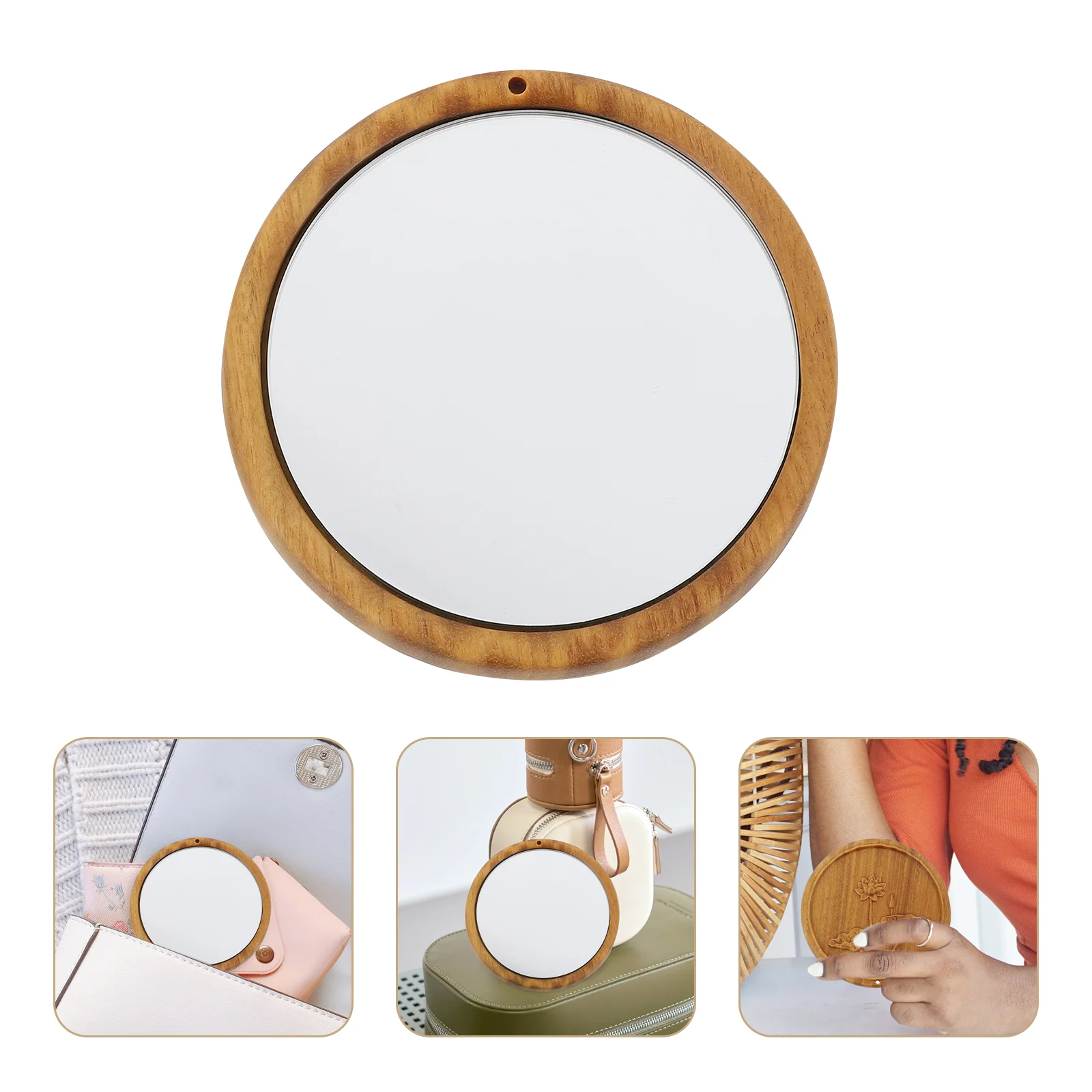

Mirror Compact Hand Portable Round Folding Foral Lforal Mini Vintage Travel Retro Womencosmetic Style Chinese Pursesmakeup