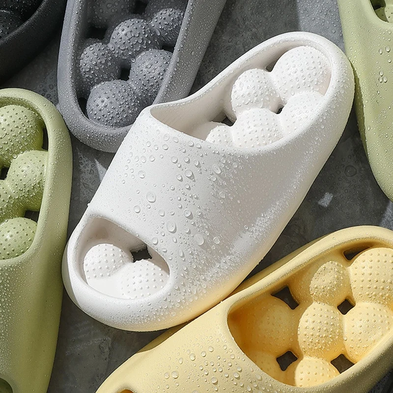 

Hollow Out Quick Drying Slippers Women 2023 Non-Slip Massage Home Slides Shoes Woman Comfortable Soft Sole Bathroom Slippers