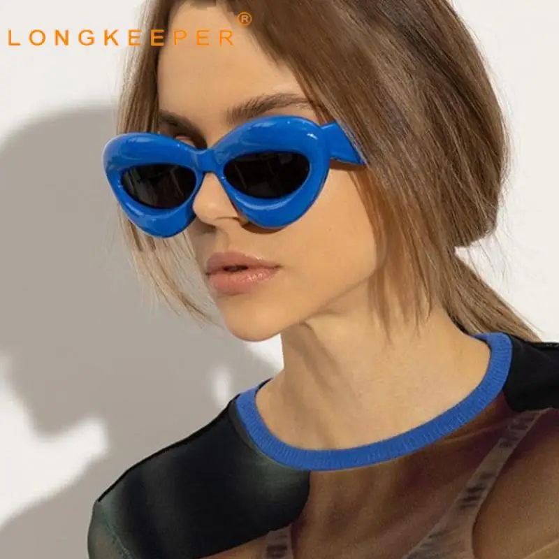 

Long Keeper 2023 Lip Sunglasses for Women Y2K Thick Frame Vintage Punk Sun Glasses Uv400 Outdoor Punk Hip Hop Shades Eyewear