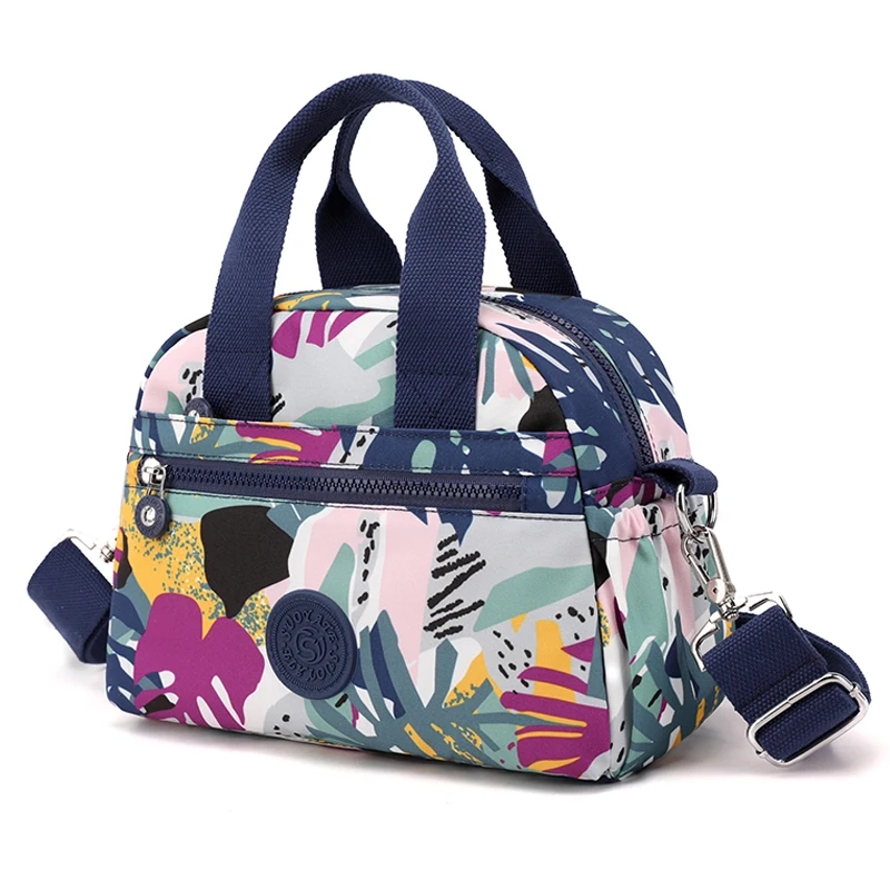 

Large Capacity Multi-pocket Female Shoulder Bag Fashion Floral Pattern Women's Handbag High Quality Durable Fabric Mommy Bag