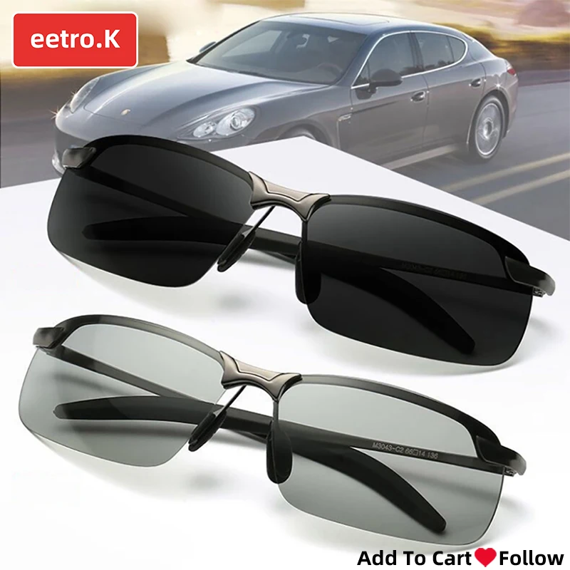 

Sunglasses for Men Fashion Sunglass Photochromic Cat Eye Sun Glasses Man Square Eyewear Casual Gradient Shade Free Shipping