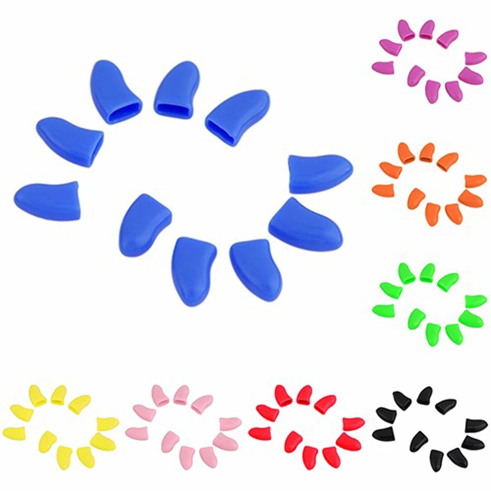 20pcs Silicone Soft Cat Nail Colorful Dogs Cats Protector Caps Cover Paw Control Care Supplies To Protect Children From Harm