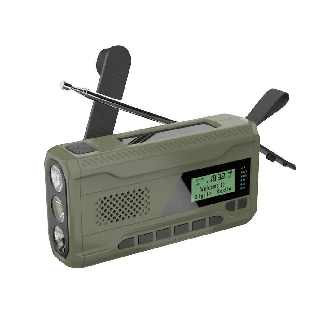 

Solar Emergency Radio with Flashlight Hand Crank Power Bank Phone Charger