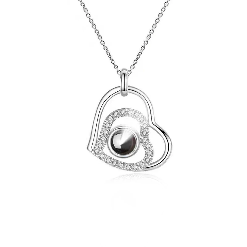 Necklace Customized Projection Necklace Clavicle Chain Personalized Photos Suitable for Women Girlfriend Couple Jewelry